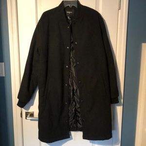 Forever 21 wool long bomber jacket size large